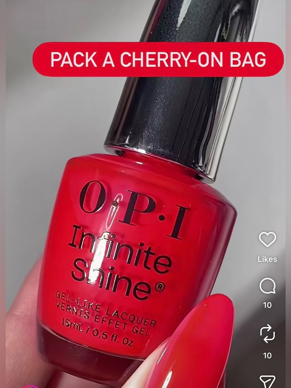 OPI Spicy Reds Nail 3 Piece Bundle (2 Lacquer + 1 Infinite Shine) - Picture 13 of 14